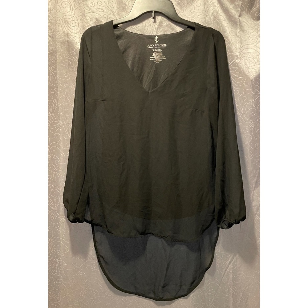 Juicy Couture Black High Low Blouse